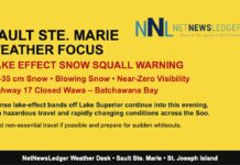 Sault Ste. Marie Weather Focus: Snow Squalls, Blowing Snow and Hazardous Travel Sault Ste. Marie faces intense lake-effect snow squalls today with 20–35 cm possible, blowing snow, Highway 17 closures, and wind chills near –26°C tonight.