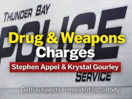 Thunder Bay Police Arrest Two in Alleged Drug and Weapons Offences Thunder Bay Police arrest two individuals after alleged bail breach leads to cocaine and weapon seizure