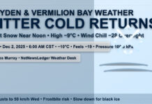 Dryden & Vermilion Bay Weather Update: Bitter Cold Returns, Light Snow at Midday Dryden & Vermilion Bay Weather Update: Bitter Cold Returns, Light Snow at Midday