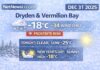 December 31, 2025: Dryden & Vermilion Bay Weather Focus — Clearing Today, Brutal Wind Chills Tonight, Sunny but Bitter New Year’s Day Dryden & Vermilion Bay weather for Wednesday, Dec. 31, 2025: light snow early then clearing. Extreme cold continues with wind chill near -33 this morning and near -34 overnight with frostbite risk. Sunny but bitter New Year’s Day.