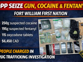 Loaded Handgun, Cocaine and Fentanyl Seized on Fort William First Nation Loaded handgun, fentanyl and cocaine seized on Fort William FN; four face major guns and drugs charges