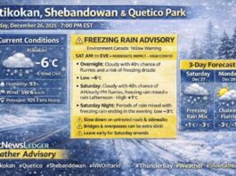 NetNewsLedger Weather Advisory — Freezing Rain — Atikokan / Shebandowan / Quetico Park NetNewsLedger Weather Advisory — Atikokan / Shebandowan / Quetico Park