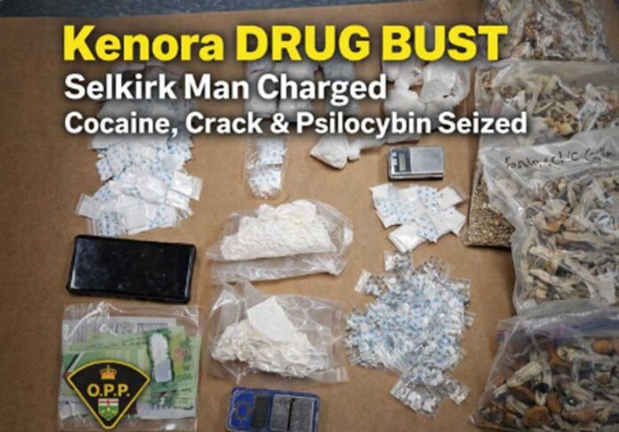 Kenora drug bust leads to charges against Selkirk man after $90,000 in drugs seized, including cocaine