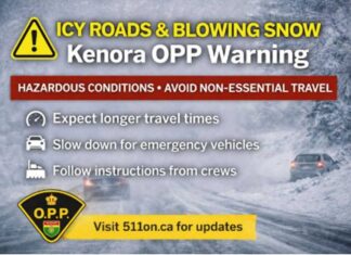 Kenora OPP Warns of Deteriorating Highway 17 Road Conditions and Urge Caution Kenora OPP warns drivers of icy roads, blowing snow, and collisions along Hwy 17; non-essential travel discouraged.