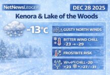 December 28, 2025: Kenora, Grassy Narrows, Whitedog FN & Lake of the Woods Weather Focus — Bitter Wind Chills and Frostbite Risk Kenora and Lake of the Woods Region Weather including Whitedog FN and Grassy Narrows FN