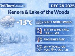 December 28, 2025: Kenora, Grassy Narrows, Whitedog FN & Lake of the Woods Weather Focus — Bitter Wind Chills and Frostbite Risk Kenora and Lake of the Woods Region Weather including Whitedog FN and Grassy Narrows FN