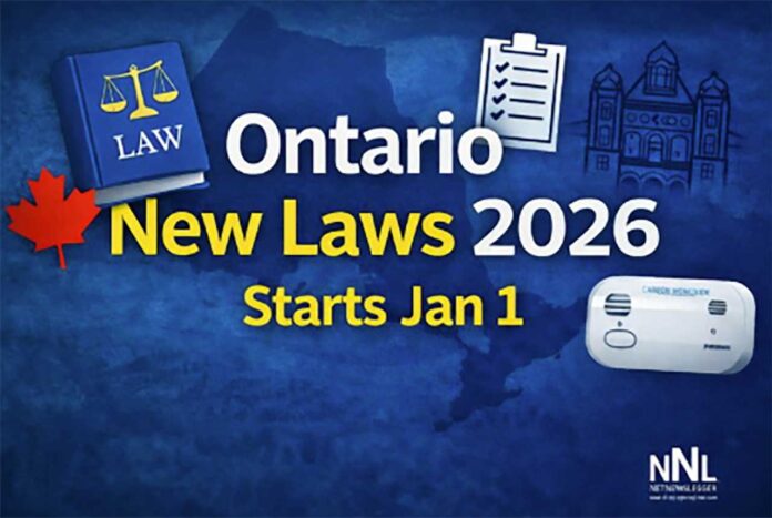 Ontario laws Jan 1, 2026: new CO alarm rules, job ad disclosures, AEDs, OHSA penalties