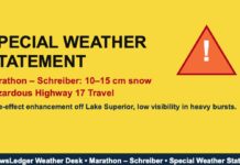 NetNewsLedger Weather Desk – Marathon & Schreiber Weather Update: December 12 2025 Marathon and Schreiber face 10 to 15 cm of snow today into tonight, with snow squalls, blowing snow, and hazardous travel along Highway 17