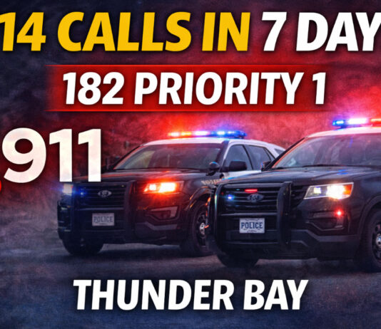 Thunder Bay Police Respond to 714 Calls in One Week, Including 182 Priority 1 Incidents Thunder Bay Police responded to 714 calls Dec 21-27, including 182 Priority 1; 2,248 were 911 calls.