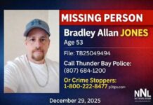 Thunder Bay Police Seek Public Help to Locate Missing Man Bradley Allan Jones TBPS seek help locating missing Bradley Allan Jones, 53, last contacted July 2025 in Thunder Bay