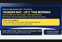 Thunder Bay Weather Update: Sunshine After a Deep Freeze, Snow on the Way Tonight Thunder Bay starts at –20°C under clear skies, then snow arrives tonight with 2–4 cm and falling temperatures again Saturday. Get the full weekend weather outlook.