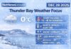 December 28, 2025: Thunder Bay Weather Focus — Wind Turns Gusty, Temperatures Drop Fast This Afternoon Thunder Bay Weather Focus - December 28 2025