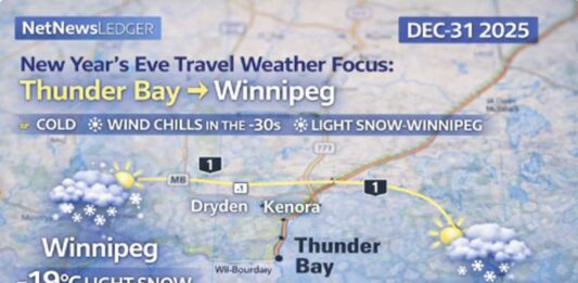Travel Update – Heading West to Winnipeg for the New Year’s Weekend – Here is what you need to know! Before you go (and during the trip): check 511on.ca for the latest Ontario road conditions and any travel advisories or closures along Highway 17.