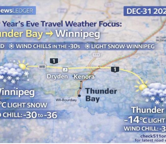 Travel Update – Heading West to Winnipeg for the New Year’s Weekend – Here is what you need to know! Before you go (and during the trip): check 511on.ca for the latest Ontario road conditions and any travel advisories or closures along Highway 17.