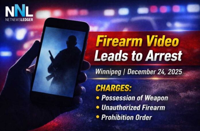 Winnipeg man charged after police respond to firearm displayed in threatening social media video Winnipeg man charged after police respond to firearm displayed in threatening social media video