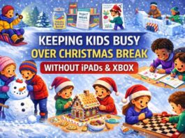 Keeping Kids Busy Over Christmas Break Without All Day Binges on iPads and Xbox or Television Holiday boredom busters for kids: screen-free ideas, routines, crafts, games and winter fun