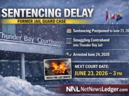 Former Thunder Bay Correctional Officer Faces Sentencing Delay in Contraband Case Sentencing for ex-Thunder Bay jail guard Andy Saindon delayed to June after fire and legal scheduling issues