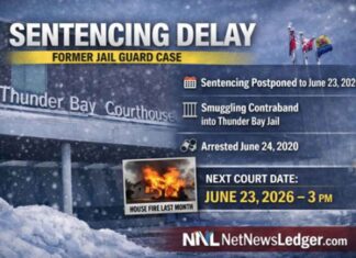 Former Thunder Bay Correctional Officer Faces Sentencing Delay in Contraband Case Sentencing for ex-Thunder Bay jail guard Andy Saindon delayed to June after fire and legal scheduling issues