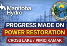 Manitoba Hydro Making Steady Progress on Power Restoration for Cross Lake/Pimicikamak Manitoba Hydro expects full power restoration to Cross Lake/Pimicikamak by Dec. 31 after transmission line break