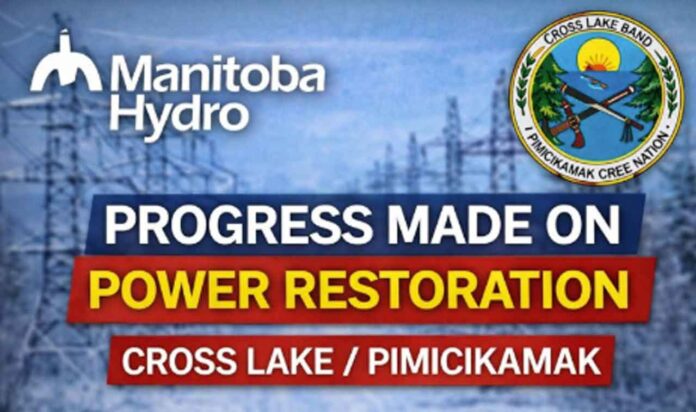 Manitoba Hydro expects full power restoration to Cross Lake/Pimicikamak by Dec. 31 after transmission line break