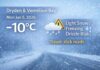 January 5, 2026: Dryden & Vermilion Bay Weather Focus — Cloudy, Light Snow, and Freezing Drizzle Risk Dryden and Vermilion Bay weather for Monday, Jan. 5, 2026: cloudy with a 60% chance of light snow, fog patches improving, and a risk of freezing drizzle that may create icy travel conditions. Continued light snow chances tonight and Tuesday, with a milder trend midweek