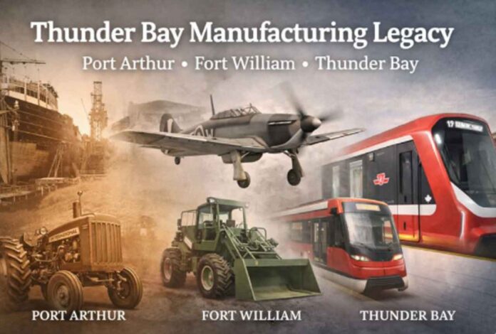 Thunder Bay’s industrial rise is inseparable from its location. The harbour and river systems, the grain and freight economy, and the east–west rail networks made the Lakehead a natural place to repair, assemble, fabricate, and ship