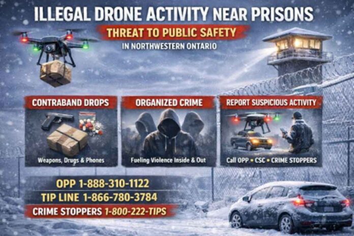 Illegal Drones near Jails and Prisons in Ontario