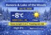 January 12, 2026: Kenora & Lake of the Woods Detailed Weather Forecast — Clear Start, Snow and Freezing Rain Risk Tonight Kenora