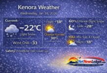 January 28, 2026: Kenora Weather Forecast (Lake of the Woods) Kenora weather forecast for Wednesday, January 28, 2026: light snow and extreme cold near -22°C with wind chill -33. Flurries possible today, light snow likely tonight, and continued bitter cold through Thursday and Friday.