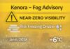 January 6, 2026: Kenora–Grassy Narrows–Whitedog Weather Focus — Dense Fog Advisory, Freezing Drizzle Risk, Light Snow Possible Kenora Weather