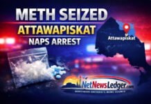 Methamphetamine Seized in Attawapiskat During Arrest Suspected meth worth $12,400 seized in Attawapiskat during arrest; woman charged with trafficking.