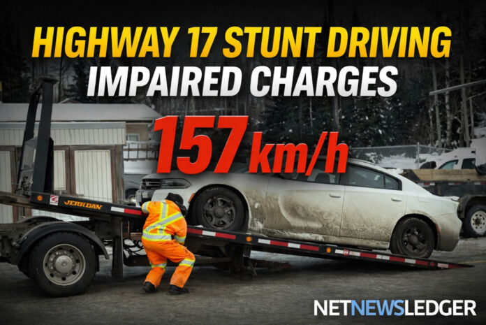 OPP charge Geraldton driver after 157 km/h stop near Nipigon; impaired and stunt driving alleged