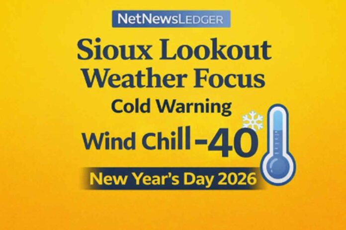 Sioux Lookout and the Eastern Lac Seul region are starting New Year’s Day under a Yellow Cold Warning, with very cold wind chills near -40