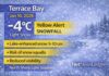 January 16, 2026: Terrace Bay’s Detailed Weather Forecast — Yellow Snowfall Warning as Lake-Enhanced Snow Continues Terrace Bay weather forecast for January 16, 2026: Yellow Snowfall Warning in effect for lake-enhanced snow with 5–10 cm expected today and reduced visibility at times