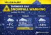 January 10, 2026: Thunder Bay’s Detailed Weather Forecast — Yellow Snowfall Warning in Effect Thunder Bay Weather - Yellow Alert Jan 10 2026