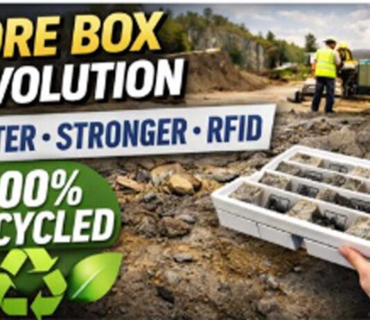 Core Box “Revolution” Spotlights Lighter, Trackable, Recycled Alternative for Drill Core Storage There is a revolution in Mining Core Boxes