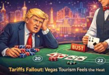 Las Vegas Tourism Cools as Costs Climb—Is “Sin City” Losing Its Shine? Las Vegas tourism, Trump tariffs, Canada travel, travel boycott, LVCVA, Harry Reid Airport, resort fees, Strip hotels, convention attendance, U.S. travel trends
