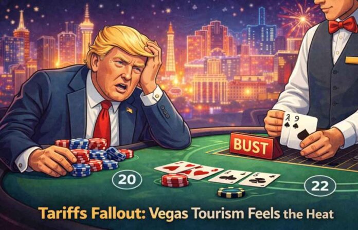 Las Vegas tourism, Trump tariffs, Canada travel, travel boycott, LVCVA, Harry Reid Airport, resort fees, Strip hotels, convention attendance, U.S. travel trends