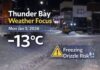 January 5, 2026: Thunder Bay Weather Focus — Back to Business Monday, Light Snow, Freezing Drizzle Risk, and Rural Buses Cancelled