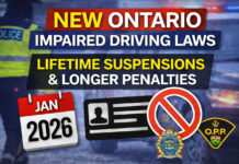New Ontario Impaired Driving Laws Now in Effect: Lifetime Suspensions, Longer Penalties Introduced Thunder Bay Police remind residents of new Ontario impaired driving laws: longer suspensions, lifetime bans for fatal offences