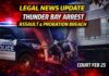 Thunder Bay Police Arrest Man Following Alleged Assault; Facing Assault and Probation-Breach Charges Thunder Bay arrest: man charged with assault and probation breach; warrants also alleged registry breach