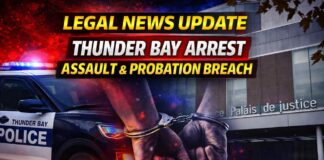 Thunder Bay Police Arrest Man Following Alleged Assault; Facing Assault and Probation-Breach Charges Thunder Bay arrest: man charged with assault and probation breach; warrants also alleged registry breach