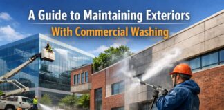 A Guide to Maintaining Exteriors With Commercial Washing A neat facade also reflects responsibility and meticulousness on the part of the owner. Regular maintenance stops damage to surfaces, which reduces the lifespan of materials
