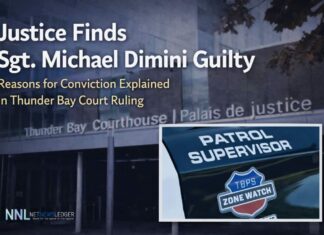 Former Thunder Bay police officer Michael Dimini sentenced to three years in prison Court explains why Michael Dimini was convicted: unlawful entry, conflict of interest; report edited