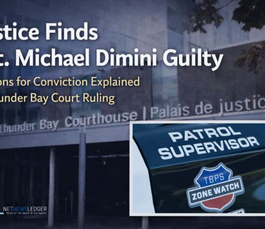 Former Thunder Bay police officer Michael Dimini sentenced to three years in prison Court explains why Michael Dimini was convicted: unlawful entry, conflict of interest; report edited