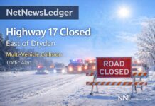 Highway 17 East of Dryden Closed After Serious Multi-Vehicle Collision Highway 17 east of Dryden closed between Bonny Bay Rd and East Thunder Lake Rd after collision