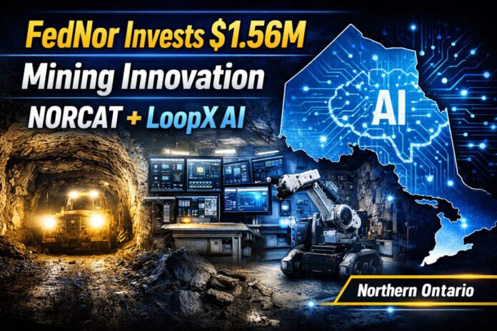 FedNor, NORCAT, LoopX, Greater Sudbury, Sudbury, Northern Ontario, Northwestern Ontario, Thunder Bay, mining innovation, underground mining, mining technology, artificial intelligence, generative AI, REGI, RAII, Onaping Falls, jobs, economic development