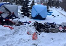 Thunder Bay declares homelessness a humanitarian crisis Homeless Encampment at McVicars Creek Feb 2026