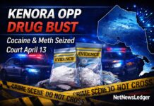 Kenora man charged with drug trafficking-related offences after OPP traffic stop Kenora OPP charge man after traffic stop; suspected cocaine and meth seized, court date April 13