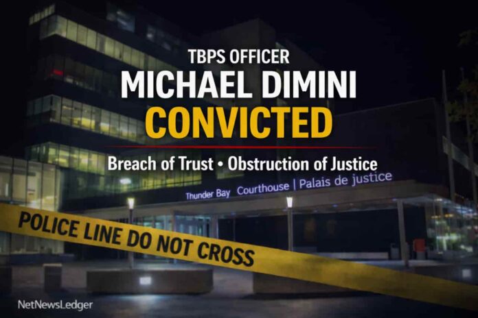 Michael Dimini convicted over 2020 West Frederica entry and edits to a police report in Thunder Bay.